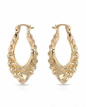 Diameter: 25 mm MCS Jewelry 10 Karat Yellow Gold Round Classic Hoop Earrings